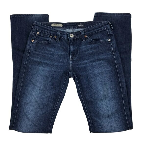 AG Adriano Goldschmied Ballad Slim Bootcut Jeans 26R Womens Dark Wash Denim - Picture 4 of 15